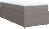 vidaXL Boxspringbett mit Matratze Taupe 100x200 cm Stoff 3285550 Bild 2