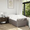 vidaXL Boxspringbett mit Matratze Taupe 100x200 cm Stoff 3285550 Bild 3