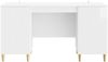 vidaXL Schreibtisch Hochglanz Weiß 142,5 x 50 x 75 cm Holzwerkstoff 3414598 Bild 5