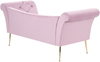 Chaiselongue Samtstoff hellviolett gold NANTILLY Bild 5