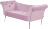 Chaiselongue Samtstoff hellviolett gold NANTILLY Bild 4