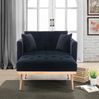 Verstellbarer Relaxsessel Liegestuhl Samt 165x90x77 cm Schwarz Bild 2