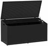 vidaXL Garten-Aufbewahrungsbox Schwarz 110 x 50 x 58 cm Poly Rattan 4104069 Bild 4