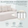 MODFU Sofa Zweisitzer-Sofa mit geschwungener Form,Chenille-Kissen im Wolkenmuster, Loungesofa, kompaktes Design ohne Federkern und drei Zierkissen Bild 3