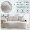 MODFU Sofa Zweisitzer-Sofa mit geschwungener Form,Chenille-Kissen im Wolkenmuster, Loungesofa, kompaktes Design ohne Federkern und drei Zierkissen Bild 2