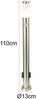 LED Wegeleuchte mit Bewegungsmelder & Steckdosen in Silber, H 110cm Bild 4