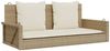 vidaXL Hängebank mit Kissen Beige 119x56x48 cm Poly Rattan 365632 Bild 2