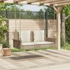 vidaXL Hängebank mit Kissen Beige 119x56x48 cm Poly Rattan 365632 Bild 3