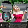 KESSER® Gartenstuhl Hochlehner mit Armlehnen | Aluminium Klappstuhl inkl. Kopfkissen Campingstuhl 7-Fach Verstellbar Rückenlehne | Atmungsaktiv & Wetterfest | Klappbar & Anti-Rutsch Hellgrau, 4 Stück Bild 4