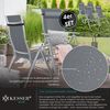 KESSER® Gartenstuhl Hochlehner mit Armlehnen | Aluminium Klappstuhl inkl. Kopfkissen Campingstuhl 7-Fach Verstellbar Rückenlehne | Atmungsaktiv & Wetterfest | Klappbar & Anti-Rutsch Hellgrau, 4 Stück Bild 3