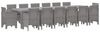 vidaXL Garten Essgruppe 15 pcs Hellgrau Polt Rattan 3378650 Bild 2