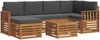 vidaXL Ecksofa Set 7 pcs Natur und Anthrazit Massivholz Akazie 3375122 Bild 2