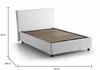 Dmora Doppelbett Angelic, Bettkasten aus Stoff, Öffnung vorne, geeignet für Matratze 140x190 cm, 100 % Made in Italy, Weiß Bild 3