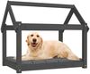 vidaXL Hundebett 81 x 60 x 70 cm Massivholz Kiefer, Grau Bild 4