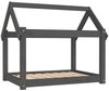 vidaXL Hundebett 81 x 60 x 70 cm Massivholz Kiefer, Grau Bild 2