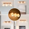 ZMH Deckenleuchte 3 Flammig Deckenlampe Flur - Deckenstrahler Modern Holz Deckenspot Wandstrahler Schwenkbar 350° E14 MAX. 25W lampe für Wohnzimmer Schlafzimmer Küche (ohne Leuchtmittel) Bild 5