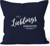 MoonWorks Dekokissen Kissenbezug Lieblingsschwester Geschenk Schwester Familie Geschwister Lieblingsmensch 40x40 Baumwolle MoonWorks® Bild 3