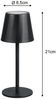 Akku LED Tischleuchte DIAZ kabellos für Innen & Außen, Schwarz - 21cm klein Bild 4