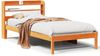 vidaXL Bettgestell mit Kopfteil ohne Matratze Wachsbraun 100x200 cm 3306557 Bild 2