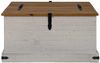 vidaXL Truhe HALDEN Weiß 91x91x47 cm Massivholz Kiefer 4018406 Bild 3