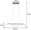 Pendelleuchte ARGOS Silber LED Schlauch Weiß, 3 Stufen Dimmer, Breite 105cm Bild 4
