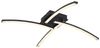 LED Deckenleuchte, Metall schwarz, Kristalle, CCT, L 69 cm Bild 4