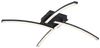 LED Deckenleuchte, Metall schwarz, Kristalle, CCT, L 69 cm Bild 3