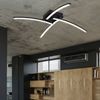 LED Deckenleuchte, Metall schwarz, Kristalle, CCT, L 69 cm Bild 2