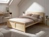 Bett mit Lattenrost Kiefernholz DAUPHIN 140 x 200 cm Hellbraun Bild 3