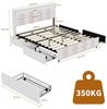 Gdood Stauraumbett Polsterbett LED Doppelbett 160x200 cm (1-tlg, Type-C + USB, 4 Schubladen unter dem Bett ausziehen), Mit Schubladen, LED-Beleuchtung, USB-Anschluss, 160x200 cm Bild 3