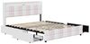Gdood Stauraumbett Polsterbett LED Doppelbett 160x200 cm (1-tlg, Type-C + USB, 4 Schubladen unter dem Bett ausziehen), Mit Schubladen, LED-Beleuchtung, USB-Anschluss, 160x200 cm Bild 2