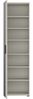 Forte NET106 Schuhschrank 50, moderner Flurschrank, 1-türig, 6 Einlegeböden, Flur, Diele, Abstellraum, Holzwerkstoff, Kaschmir|Beige, 50,2 cm breit x 179,1 cm hoch x 34,8 cm tief Bild 4