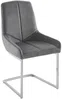 Vente-unique - BERLONA Stuhl StoffSamt Grau - B 58 cm x H 96 cm x L 53 cm Bild 5