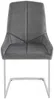 Vente-unique - BERLONA Stuhl StoffSamt Grau - B 58 cm x H 96 cm x L 53 cm Bild 4