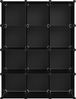 vidaXL Regalsystem mit 12 Würfeln Schwarz PP 340546 Bild 3