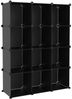 vidaXL Regalsystem mit 12 Würfeln Schwarz PP 340546 Bild 2