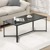 Couchtisch Glas Metall Schwarz 100 cm Bild 2