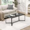 Couchtisch Glas Metall Schwarz 100 cm Bild 3