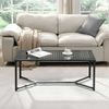 Couchtisch Glas Metall Schwarz 100 cm Bild 5