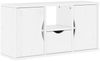 vidaXL TV-Schrank mit Schublade Weiß 79x24x40 cm Massivholz Kiefer 4103606 Bild 2
