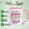 Momentals Tasse Kollegin – „Eine richtig gute Kollegin findet man nicht alle Tage", Gratis Versand · Links-&Rechtshänder · Spülmaschinenfest Bild 2