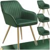tectake Esszimmerstuhl Stuhl Marilyn, Samtoptik, gesteppt (Set, 4 St), Extra weicher Samtbezug mit stilvollem Steppmuster Bild 5