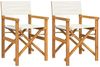 vidaXL Regiestühle 2 Stk. Klappbar Creme Massivholz Teak 4008512 Bild 2