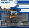 KESSER® Bierzeltgarnitur 3-teilig Set Tisch & 2x Bank | Buffettisch für drinnen & draußen Gartengarnitur klappbar 183x76x74cm Kunststoff Klapptisch Gartentisch inkl. Abdeckung & Tragegriffe Anthrazit, Rattan Bild 4