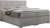 Boxspringbett, Matratze und Topper, zwei Bettkästen - LOPE - 160x200cm - Hellgrau Stoff - H3 Bild 3