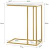 SoBuy FBT87-G Couchtisch, Spanplatte, Papierfurnier, Gold, 48 x 62 x 30 cm Bild 3