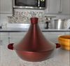 Aluguss Tajine Tagine Ø28cm Induktion Silikongriffe Gartopf Dampfgarer Bräte Burgundy Bild 4