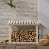 vidaXL Kaminholzregal Weiß 108x64,5x77 cm Massivholz Kiefer 822433 Bild 3
