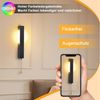 Nettlife LED Wandleuchte Innen Schnurschalter Flurlampe Schwarz Modern Wandleuchte Warmweiß, LED fest integriert, Warmweiß, Wandlampe für Schlafzimmer, Wohnzimmer, Flur Bild 2
