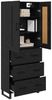 vidaXL Highboard Schwarz Eichen-Optik 69,5 x 34 x 180 cm Holzwerkstoff 3416175 Bild 3